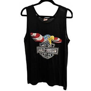 Vintage 80s Harley-Davidson Tank Top | Royal First Class Tag | Made in USA | XL